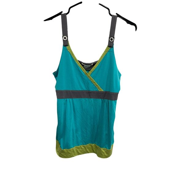 Matilda Jane Sleeveless Colorblock Tank Top Button Strap Accents Sz Medium - Picture 1 of 9